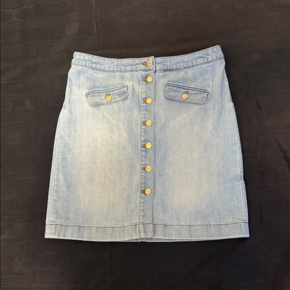 Allen B. By Allen Schwartz Light Blue Denim Pencil Skirt